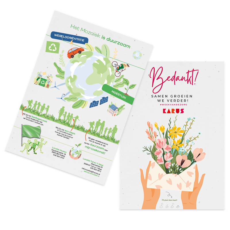 Frøpapir A4 med tryk til kanten | 200 g/m2